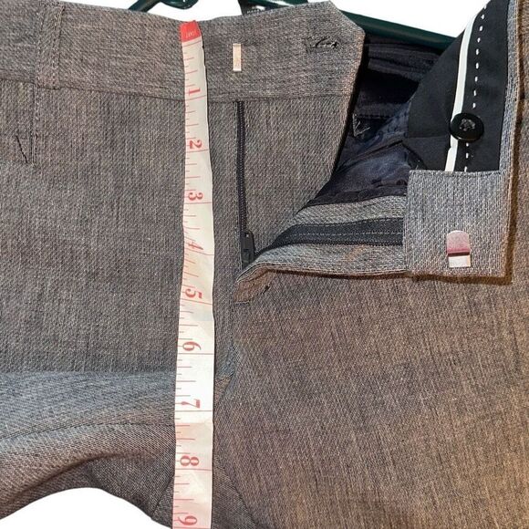 Banana Republic Gray Twill Stretch Flat Front Ankle Trouser Pants Ladies Size 2 - Picture 9 of 10